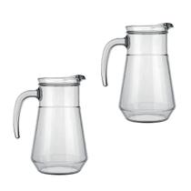 Kit 2 Jarras De Vidro 780ml Para Água Suco Restaurante Nadir