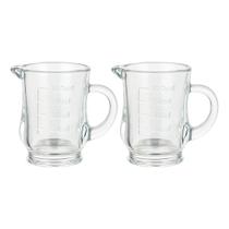 Kit 2 Jarras Medidoras de Vidro Prisma 100ml com Alça Ideais para Cozinha e Bebidas - Hauskraft