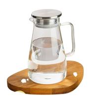 Kit 2 Jarras Vidro P/ Sucos Bebidas 1,7L Tampa Inox Hermetico