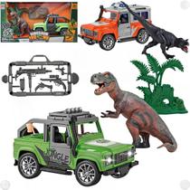 Kit 2 Jeep expedição Jurassic Park Dinossauros Som e Luz