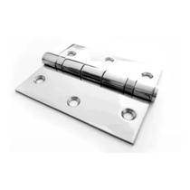 Kit 2 Jg Dobradiça Aço Com Rolamento 3 X 2,5 Cromado - 06 Pc