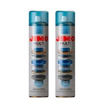 Kit 2 Jimo Limpador Multi Superfícies 400ml Limpeza Leve Pesada Desegordurante Manchas Sujeira Eletrônicos Parede Mesa Armário Led Persianas