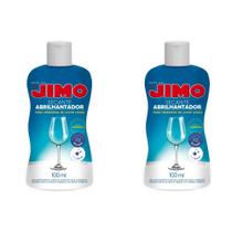 Kit 2 Jimo Secante 100ml Abrilhantador Para Maquina Lava Louça Evita Manchas Facilita Secagem Proporciona Brilho Intenso Para Copos Taça Pratos