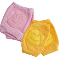 Kit 2 Joelheira Bene Casa Sorriso 8x10cm Amarelo/Rosa Kit 2 Joelheira Bene Casa Sorriso 8x10cm Amarelo/Rosa