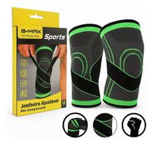 Kit 2 Joelheiras Compressão Tensor Esportiva Ajustavel Preto E Verde Tamanho Único joelheira compressiva, joelheira para exercício funcional Kit 2 Joelheiras Compressão Tensor Esportiva Ajustavel Preto E Verde Tamanho Único joelheira compressiva, joelheira para exercício funcional