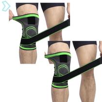 Kit 2 Joelheiras Ortopédica Ajustável Articulada De Compressão E Proteção Patelar Tensor Joelho