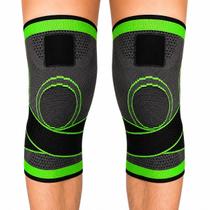 Kit 2 Joelheiras Ortopédica de Compressão Regulável Ajustável Patelar Tensor Joelho Fitness Profissional