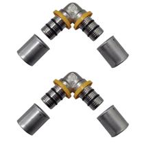 Kit 2 Joelho Cotovelo p/ Gás 16mm Prensar Pex Multicamadas