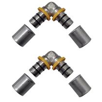 Kit 2 Joelho Cotovelo Para Gás 16Mm Prensar Pex Multicamadas
