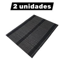 Kit 2 Jogo Americano 30x40cm Palha Mesa Posta Antiderrapante COR:Preto