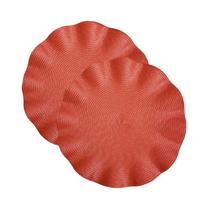 Kit 2 Jogo Americano de Páscoa Redondo Ondulado Mesa Posta