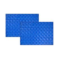 Kit 2 Jogo Americano Entrelacado Azul Rafimex Kit 2 Jogo Americano Entrelacado Azul Rafimex