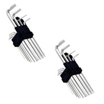 Kit 2 Jogo Chave Hexagonal Torx Longa Ponta Dupla Aço 9Pçs Kit 2 Jogo Chave Hexagonal Torx Longa Ponta Dupla Aço 9Pçs