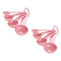 Kit 2 Jogo Colheres Medidoras 4 Peças Sopa E Chá Colher Medida