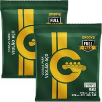 Kit 2 Jogo De Cordas Violão Aço Groove By Solez Fullpack 010