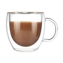 Kit 2 Jogo De Xícara Vidro Duplo Caneca Parede Dupla 80ml Kit 2 Jogo De Xícara Vidro Duplo Caneca Parede Dupla 80ml