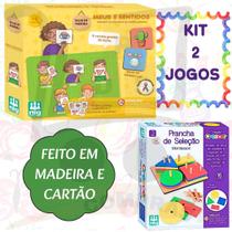 Kit 2 Jogo Didatico Prancha De Seleção Para Coordenação Motora E Meus 5 Sentidos 3 Anos Kit 2 Jogo Didatico Prancha De Seleção Para Coordenação Motora E Meus 5 Sentidos 3 Anos