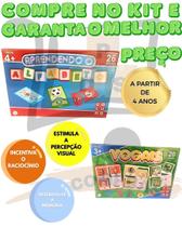 Kit 2 Jogo Educativo 4 Anos Aprendendo O Alfabeto Infantil Pedagogico E Vogais Coluna Brinquedos Kit 2 Jogo Educativo 4 Anos Aprendendo O Alfabeto Infantil Pedagogico E Vogais Coluna Brinquedos