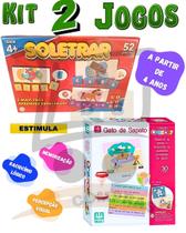 Kit 2 Jogo Educativo 4 Anos Infantil Gato De Sapato Raciocinio Logico Interativo Soletrar Alfabetização