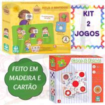 Kit 2 Jogo Educativo Infantil Cores E Formas Para 3 Anos E Meus 5 Sentidos Kit 2 Jogo Educativo Infantil Cores E Formas Para 3 Anos E Meus 5 Sentidos