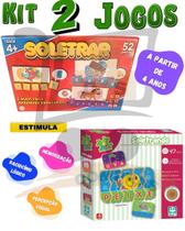 Kit 2 Jogo Educativo Infantil Soletrando E Soletrar Alfabetização Pedagogico