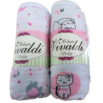 Kit 2 jogo lençol berço americano 100% algodão 2 peças 66.70.0013 sul brasil vivaldi