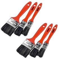 Kit 2 Jogo Pinceis Cerdas Alta Cobertura Trincha Acabamento Kit 2 Jogo Pinceis Cerdas Alta Cobertura Trincha Acabamento