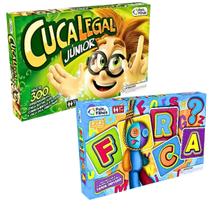 Kit 2 Jogo Tabuleiro Infantil Cuca Legal Junior Perguntas E Respostas Jogo Da Forca Pais E Filhos