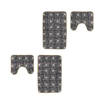 Kit 2 Jogo Tapete Banheiro Pia Vaso Multiuso Escritório Banheira Lavabo Lavanderia Antiderrapante