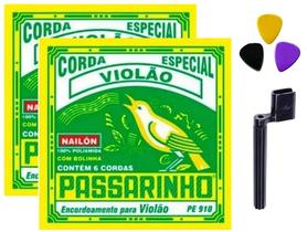 Kit 2 Jogos Corda Violão Náilon Passarinho PE910+Acessorios Kit 2 Jogos Corda Violão Náilon Passarinho PE910+Acessorios