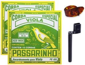 Kit 2 Jogos Cordas Viola Cebolão Mi(E)Passarinho Pe820+Aces