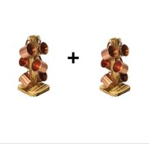 Kit 2 Jogos de Caquequinhas - Aluminio cobre- 1 suporte com 6 canquinhas cada Kit 2 Jogos de Caquequinhas - Aluminio cobre- 1 suporte com 6 canquinhas cada