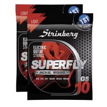 Kit 2 Jogos de Cordas Encordoamento Strinberg GS10 Guitarra 10 GS-10
