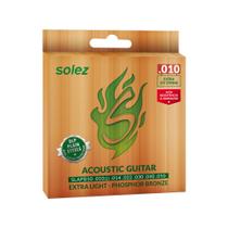 Kit 2 jogos de Encordoamento P/Violão SLAPB10 Bronze Solez
