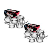Kit - 2 Jogos De Panelas Solar 6Pçs Inox Tramontina Kit - 2 Jogos De Panelas Solar 6Pçs Inox Tramontina