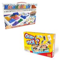 Kit 2 Jogos de Tabuleiro Hora do Rush e Quem é Você Kit 2 Jogos de Tabuleiro Hora do Rush e Quem é Você
