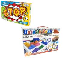 Kit 2 Jogos de Tabuleiro Hora do Rush e Stop Kit 2 Jogos de Tabuleiro Hora do Rush e Stop