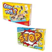 Kit 2 Jogos de Tabuleiro Quem é Você e Stop Kit 2 Jogos de Tabuleiro Quem é Você e Stop