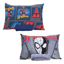 Kit 2 Jogos Lençol Marvel Menino Homem Aranha Spider Algodão