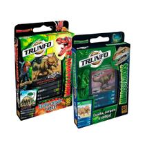 Kit 2 Jogos Super Trunfo Dinossauros Grow com 32 Cartas Cada com Caixa Plástica