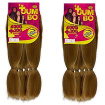 Kit 2 Jumbos Ser Mulher Para Tranças Box Braids Cabelo Para Penteados 420 Gramas 130 cm Fibra Kit 2 Jumbos Ser Mulher Para Tranças Box Braids Cabelo Para Penteados 420 Gramas 130 cm Fibra