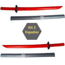 Kit 2 Katanas Para Cosplay, Festas a Fantasia, Halloween Kit 2 Katanas Para Cosplay, Festas a Fantasia, Halloween