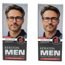 Kit 2 Keraton Men Louro Escuro Trata e Colore - Kert
