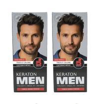Kit 2 Keraton Men Tonalizante Castanho Medio - Kert