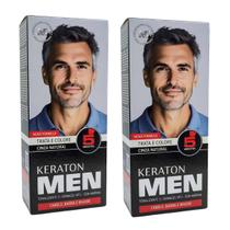 Kit 2 Keraton Men Tonalizante Cinza Natural - Kert