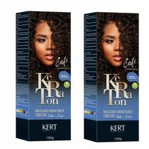 Kit 2 Keraton Tonalizante Banho De Brilho Cafe - Kert
