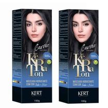 Kit 2 Keraton Tonalizante Banho De Brilho Carvao - Kert