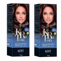 Kit 2 Keraton Tonalizante Banho De Brilho Chocolate - Kert