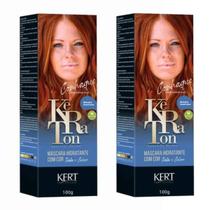 Kit 2 Keraton Tonalizante Banho De Brilho Conhaque - Kert