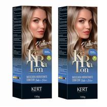 Kit 2 Keraton Tonalizante Banho De Brilho Platina - Kert